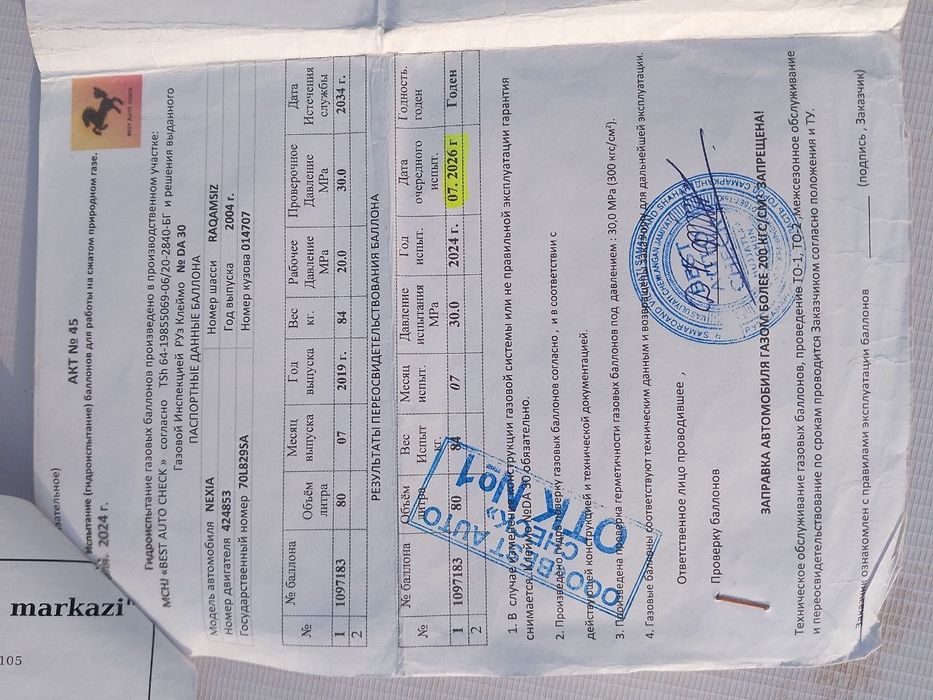 Метан 80 Талик Темир Балон Сотилади