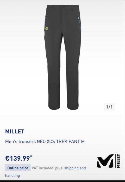 Pantalon drumetie  Millet GEO XCS