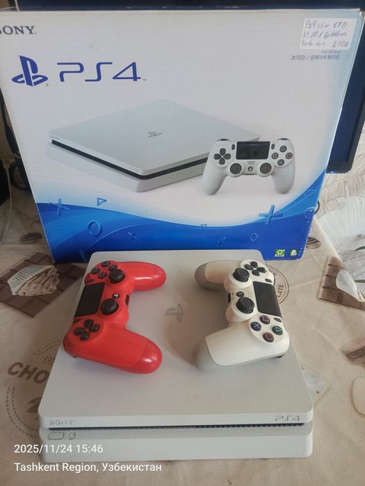 Ps4 slim 1tb goldhen proshivka +30 ta oʻyin 3 oy garantiya