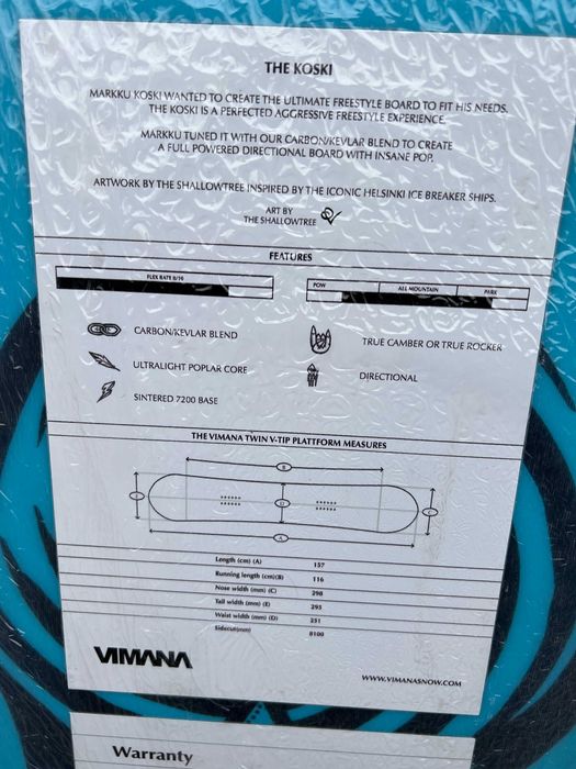 placa noua snowboard vimana the koski L157