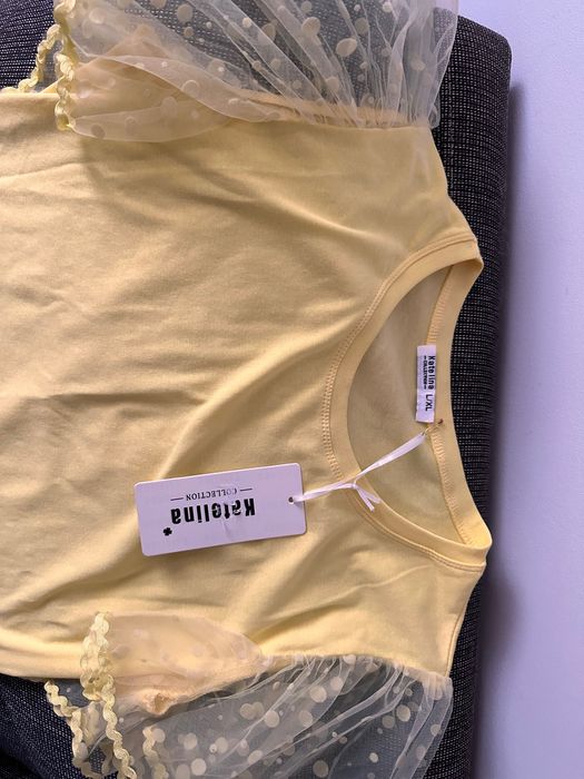 Блуза с дантелени ръкави