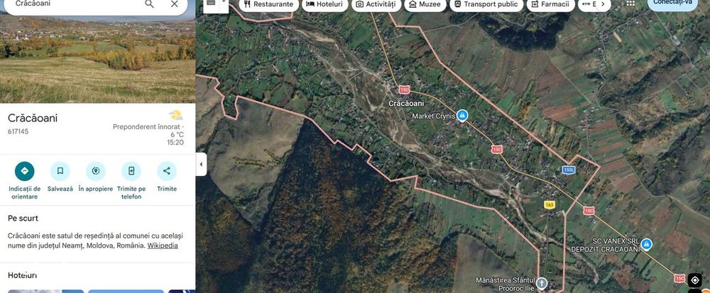 Teren partial intravilan Cracaoani jud Neamt