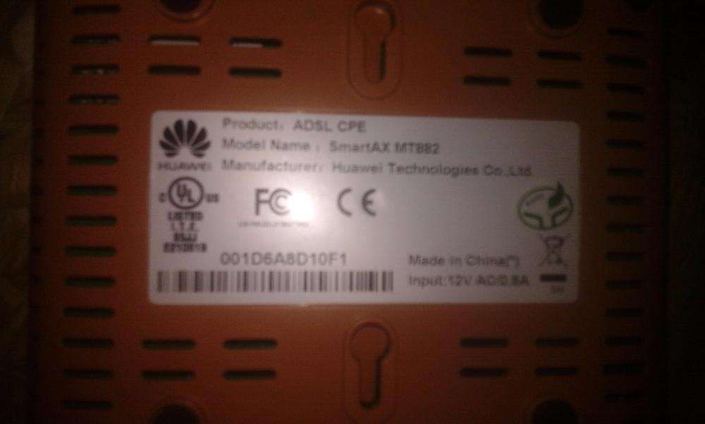 Modem/Router ADSL internet Huawei SmartAX MT882 - Romtelecom ClickNet