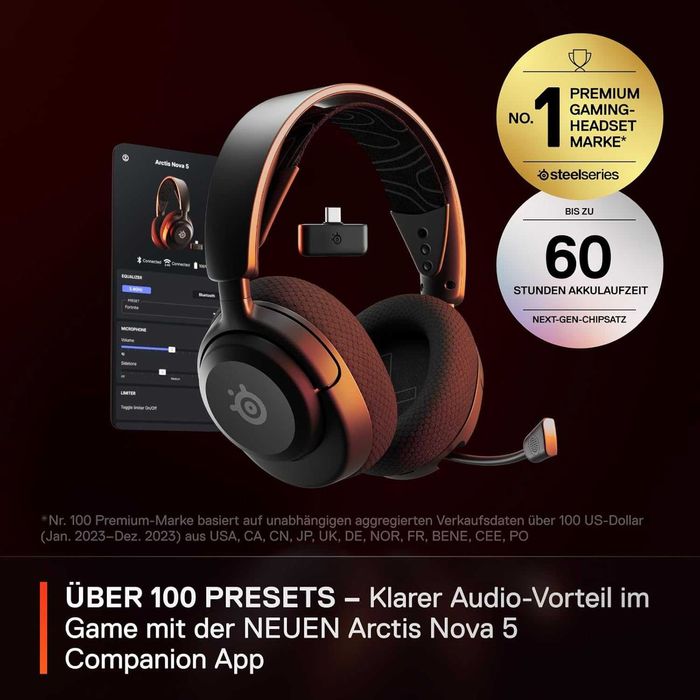 Нови Безжични Гейминг Слушалки SteelSeries Arctis Nova 5 ClearCast 2.X