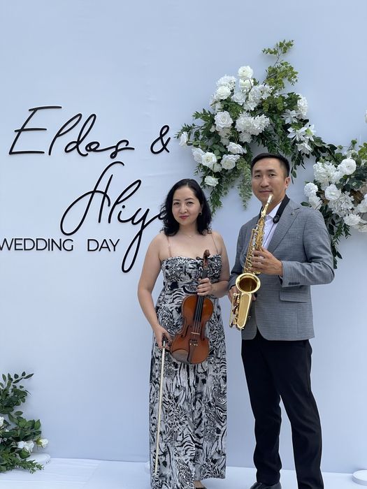 Саксофонист Алматы. Скрипачка и саксофонист