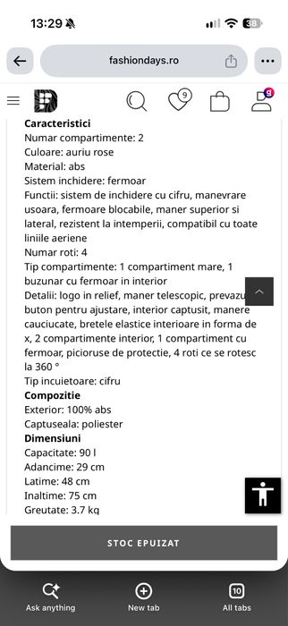 Troller mare roz Zagatto