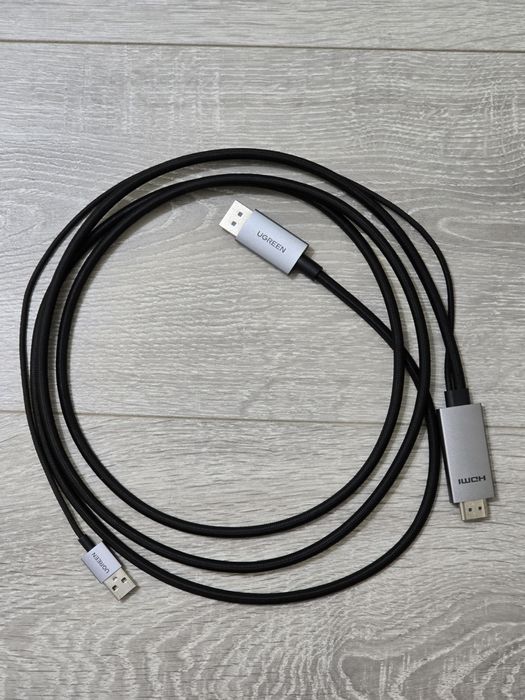 Cablu Ugreen HDMI la DisplayPort + USB-A pentru alimentare