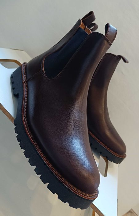 Ghete chelsea 45 premium plain toe Selected NOI piele naturala