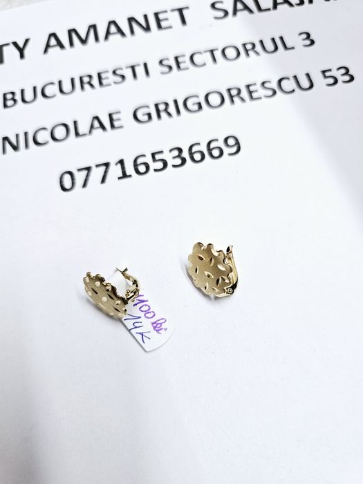 Vand cercei din aur 14 k 2.13 g cod 945