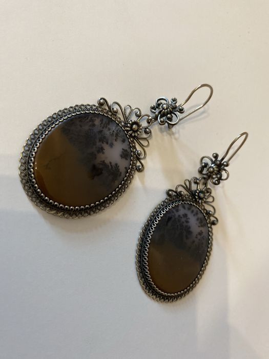 Продаю  серьги с агатом