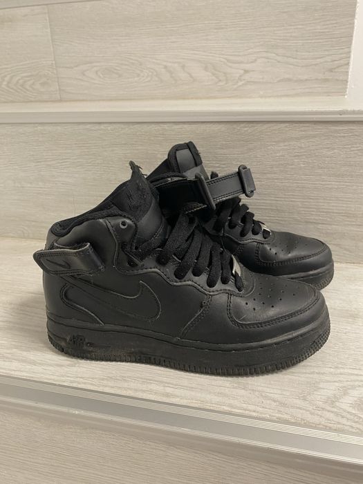 Air force 1 mid nike black/negru
