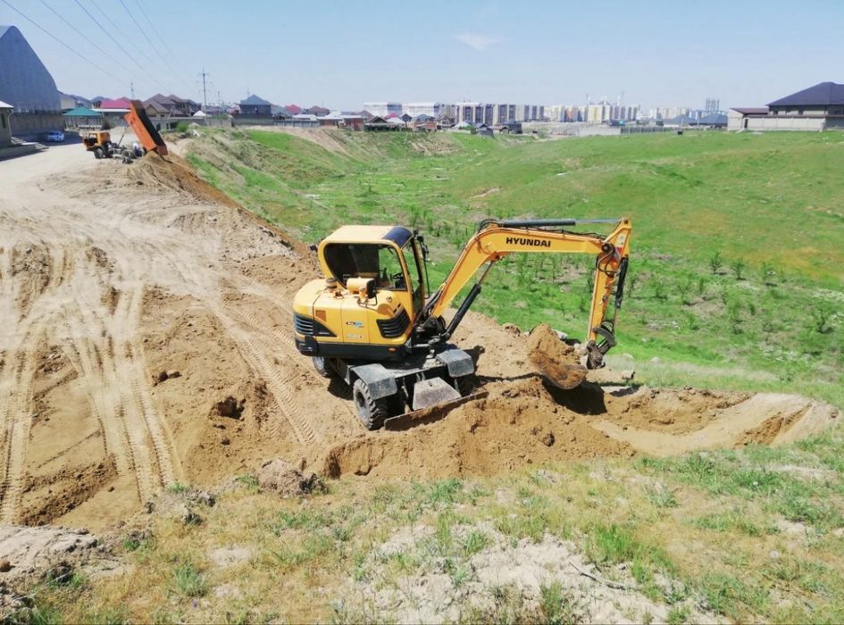 Услуги экскаватора Хундай 55 малютка