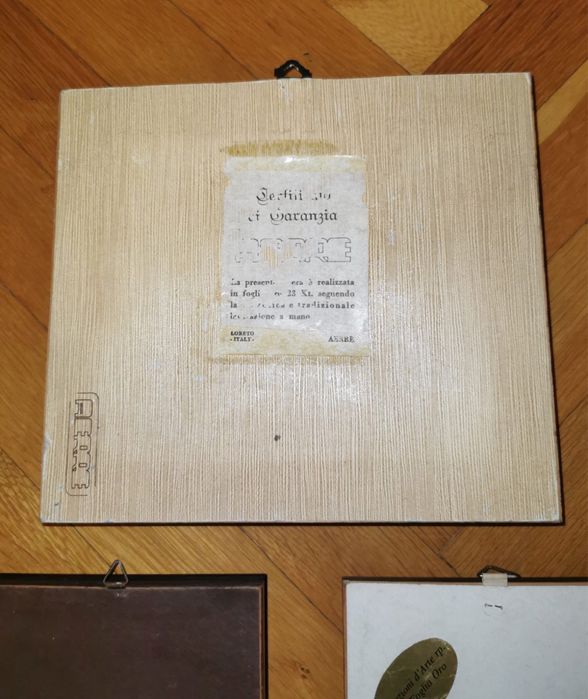 Антикварна миниатюра от 23 кт. златно фолио маркирана оригинална рядка