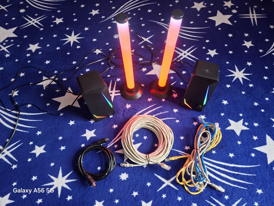 Boxe Redragon Waltz + 2 Lumini RGB + HDMI + 4 Cabluri ethernet