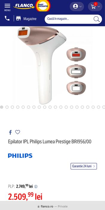 Philips Lumea Prestige BRI956 IPL 250.000 impulsuri IPL aproape nou!