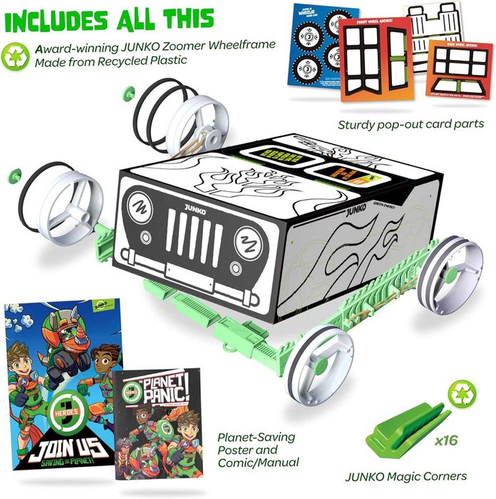 Детски комплект за изработка на кола от екологични материали