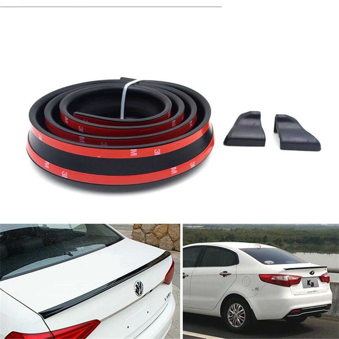 Универсален лип спойлер за багажник 155см - Черен.