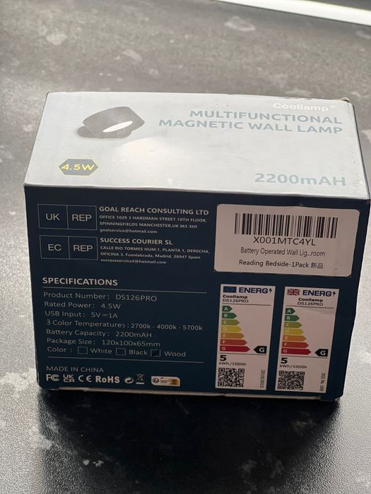 Lampa de perete magnetica Coollamp