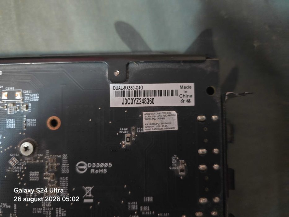 Placa video Asus Radeon RX 580 Dual OC, 4GB GDDR5, 256-bit
