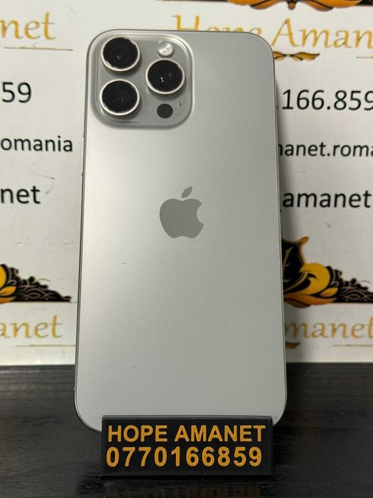 Hope Amanet P10/Iphone 16 Pro max 256 GB White Titanium / BATERIE 100%