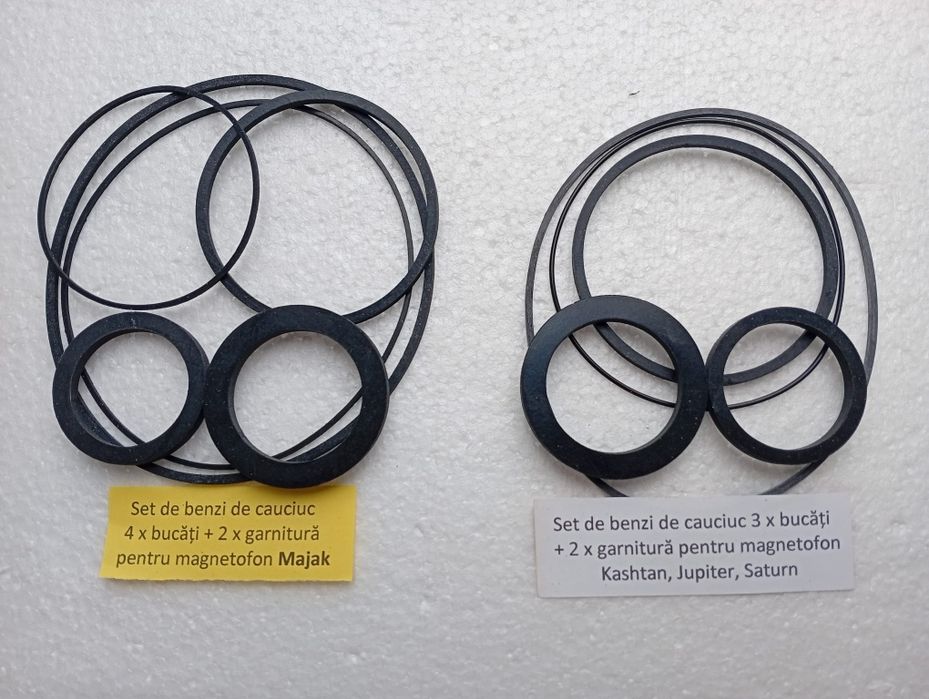 Doua seturi curele magnetofon Kashtan, Majak, Tesla