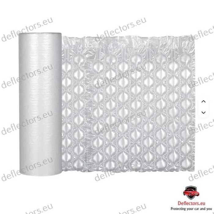 Folie aerodinamică ambalare - role din folie HDPE folie pentru umflare – 0,6 x 300m MARE/MEDIE (60 cm lățime neumflată și 47 cm umflată, 18 microni)