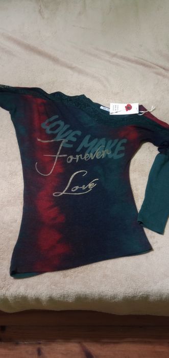 Дамски блузи с дълъг ръкав, бяла булана