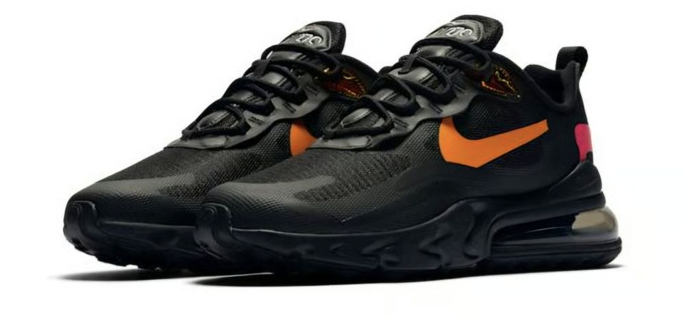 Pantofi sport Air Max 270 React CV1641001, Negru/Portocaliu, PRV 42/43