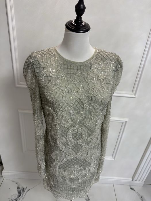 Rochie Asos luxe cu aplicatii de perle transparente