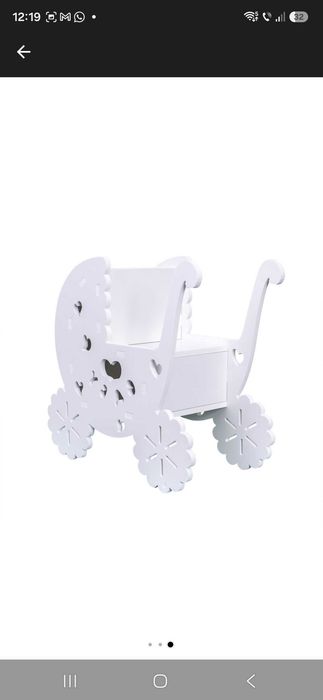 Cutie dar botez in forma de carucior