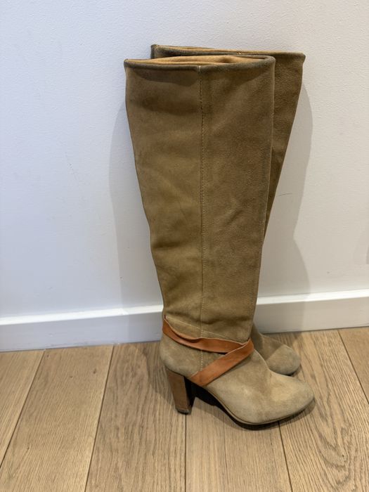 Cizme de primavara,piele intoarsa Stefanel