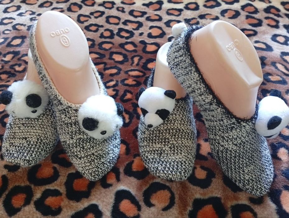 Теплые тапочки Панда