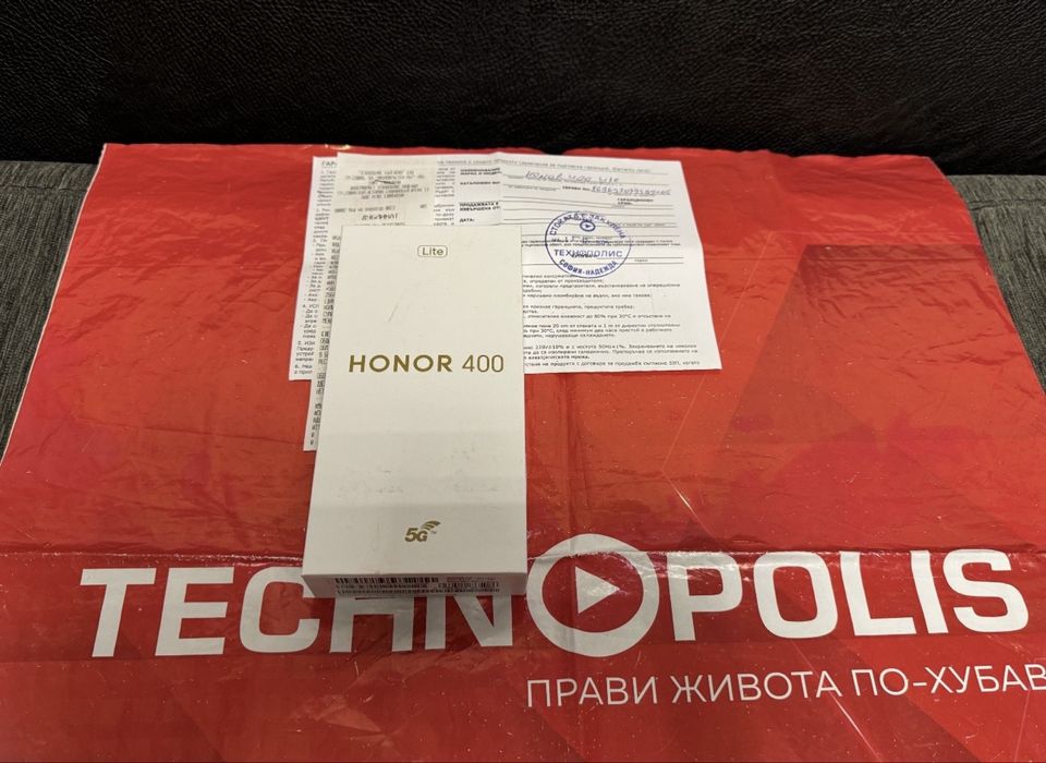 ЧИСТО НОВ 256GB Honor 400 lite 5G Technopolis Гаранция до 2г. Green