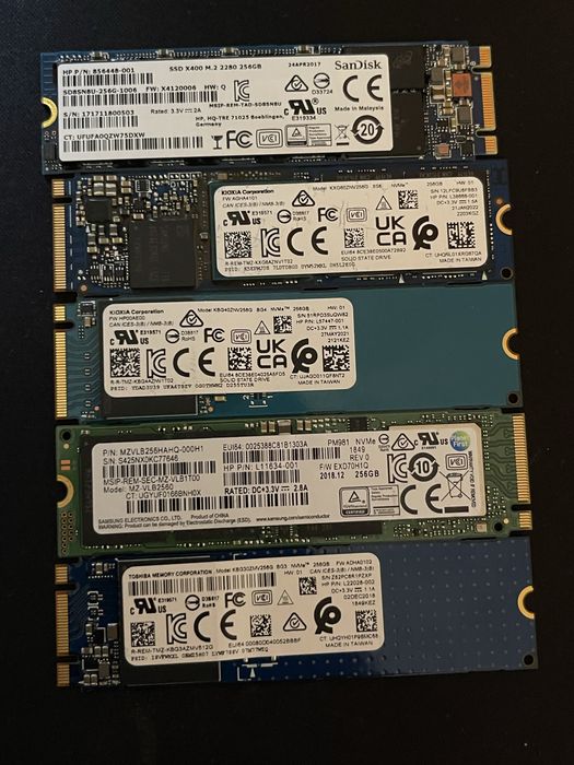 SSD 256 GB diferite firme M2 2280