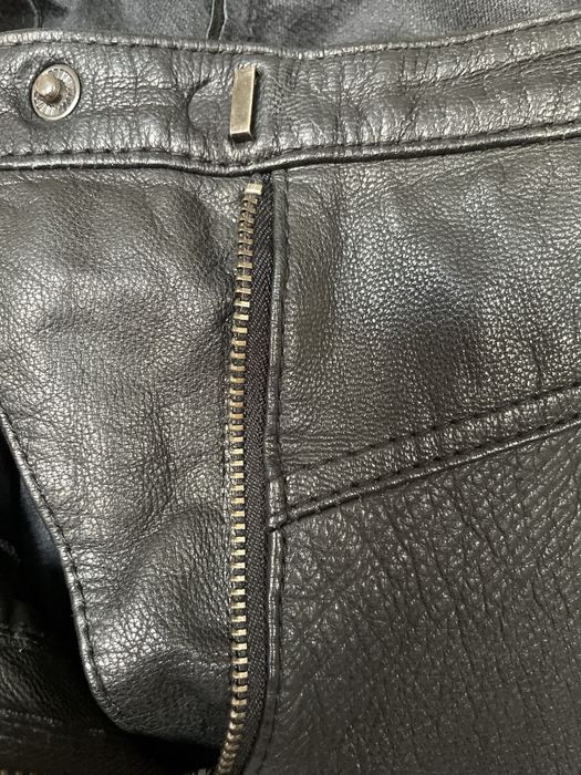 Дамски рокерски панталон от естествена кожа