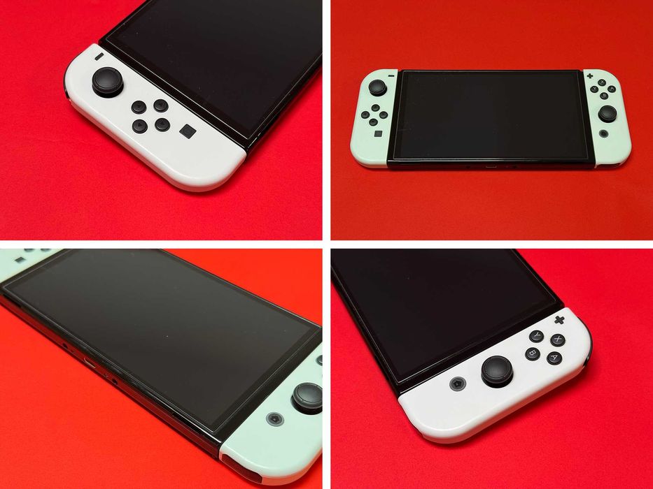 Nintendo Switch OLED Albă 64GB Modată + Husă & Folie Ecran + Jocuri la alegere