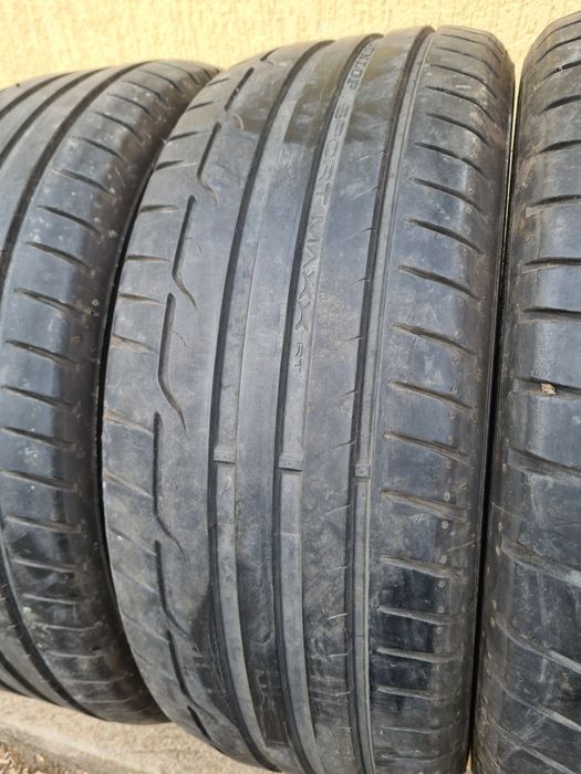 4 бр. летни гуми 225/55/17 Dunlop DOT 0315 2x5,5 mm 2x4 mm