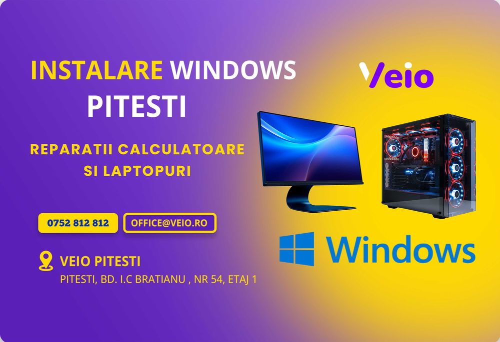 Servicii Instalare Windows și Reparații Calculatoare – Pitesti