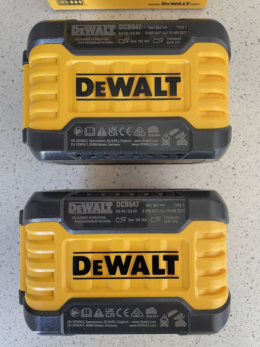DeWALT DCB547X2 XR. FLEXVOLT Set 2 Baterii 9AH./ (2026.) Original, Nou !