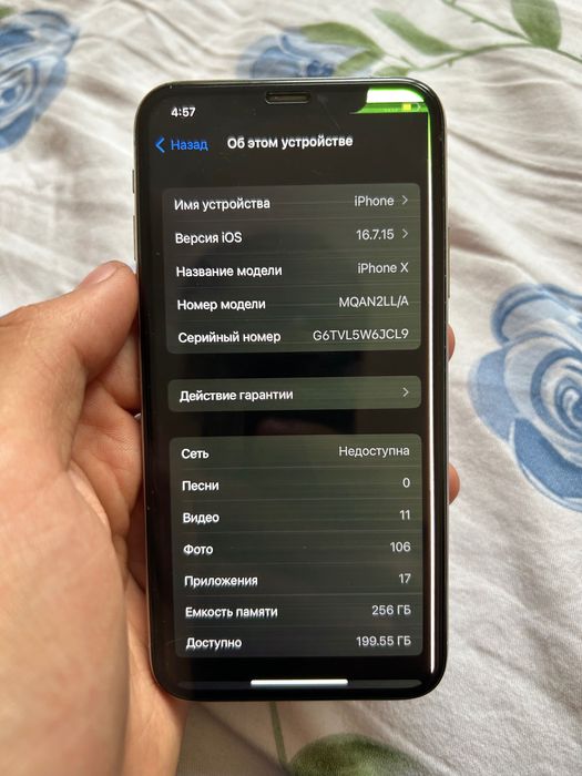 iPhone X 256gb fece trutone bot