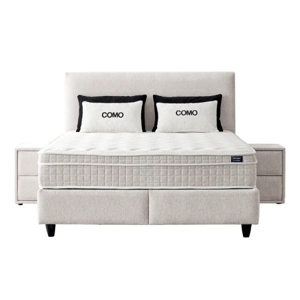 Тапицирана спалня с матрак COMO 160 x 200 - крем AN