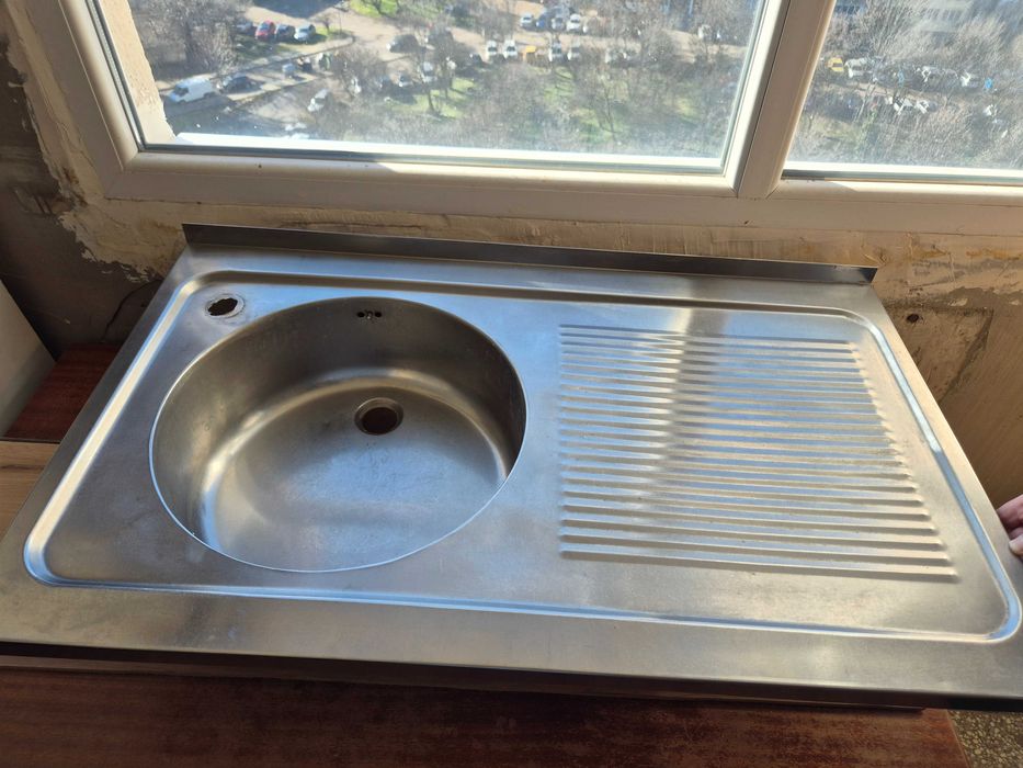 Мивка за кухня, метална- използвана, размер 60/110