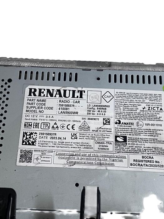 Navigatie Auto Dacia Duster 2023 -> 259150937R