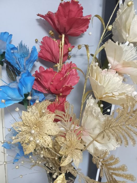 Ваза напольная + декоративные Цветы