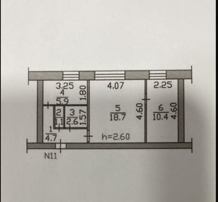 Продаётся 2х комнатная квартира.