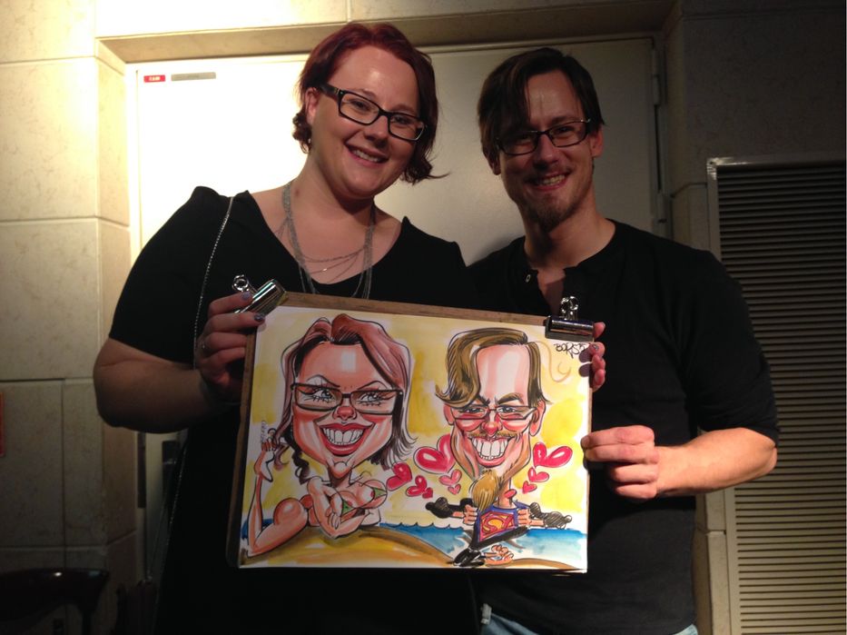 Карикатури от натура ,ивенти, р. дни, ,сватбени тържества,партита