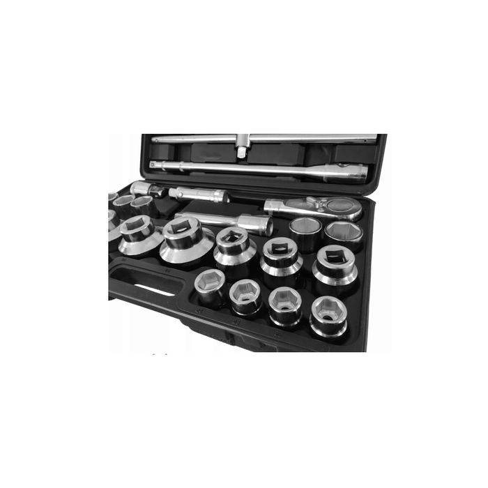 Trusa chei tubulare mari 26 piese 3/4 " 21- 50 mm, 1" 55-60-65 mm