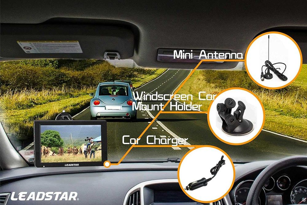 ЧИСТО НОВ тестван D10 LEADSTAR, преносим телевизор DVB-T2 DVB-T TFT HD