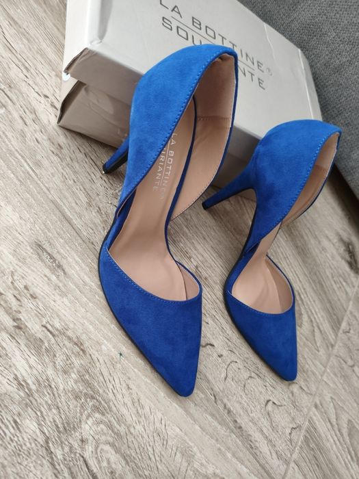 Pantofi stiletto Shayenne La Bottine – albaștri – mărimea 40 – noi sup