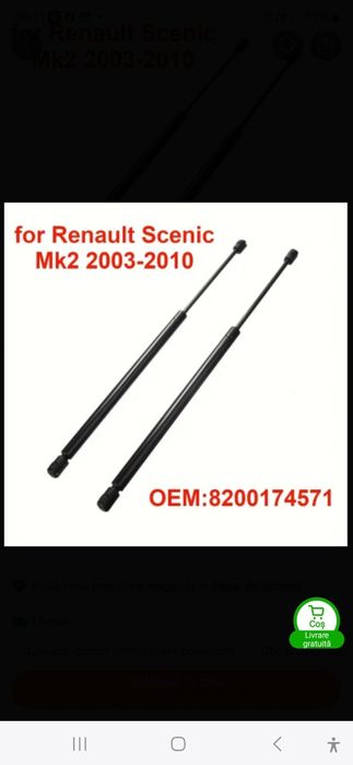 Amortizoare telescop renault scenic mk2